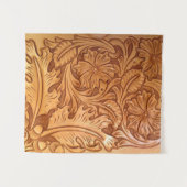 Tenture Mode cow-boy marron rustique cuir occidental (Devant (Horizontal))