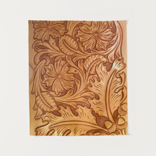 Tenture Mode cowboy marron rustique cuir western (Devant)