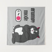 Tenture Mode grincheux activé pour le chat gras drôle (Devant (Horizontal))