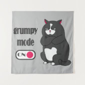 Tenture Mode grincheux activé pour le chat gras drôle (Devant)