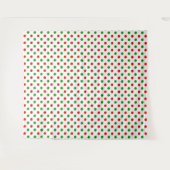 Tenture Modèle à pois blancs rouges et verts (Devant (Horizontal))