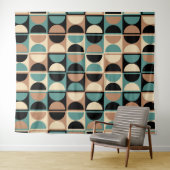 Tenture Modèle abstrait géométrique moderne du milieu du s (En situation (horizontale))