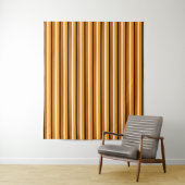 Tenture Modèle de bande orange brun (En situation)