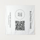 Tenture Modèle de code QR du logo de l'entreprise (Devant (Horizontal))