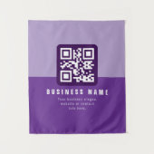 Tenture Modèle de code QR moderne éditable | Violets (Devant)