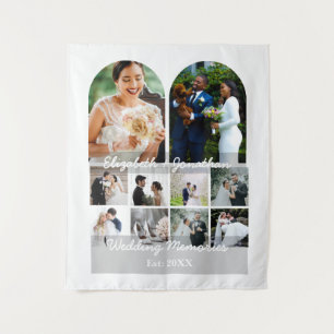 Tenture Modèle de collage de 10 photos de mariage pour cou