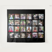 Tenture Modèle de collage de 24 photos avec texte personna (Devant (Horizontal))