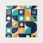 Tenture Modèle de composition de couleur géométrique avec (Devant (Horizontal))