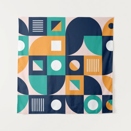 Tenture Modèle de composition de couleur géométrique avec (Devant)