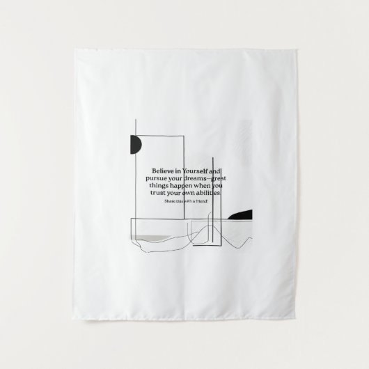 Tenture Modèle de devis minimal - Croyez en votre (Devant)