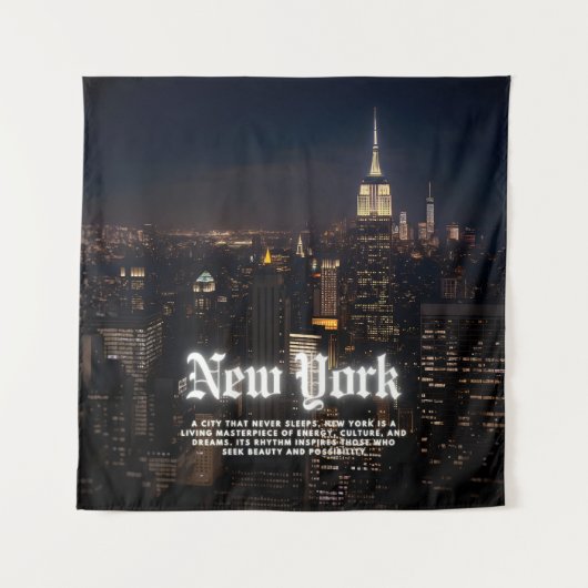 Tenture Modèle de l'affiche Skyline de New York (Devant)