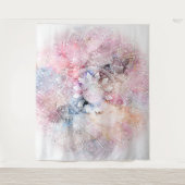 Tenture Modèle de mandala blanc blanc Whimsical (Devant)