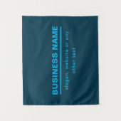 Tenture Modèle de nom commercial moderne en gras | Bleu (Devant)