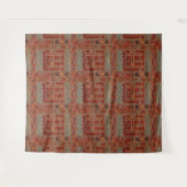 Tenture Modèle de tapis oriental en oranges (Devant (Horizontal))