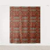 Tenture Modèle de tapis oriental en oranges (Devant)