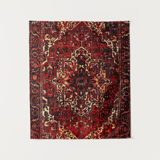 Tenture Modèle de tapis oriental en rouge foncé (Devant)