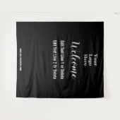 Tenture Modèle de texte de logo d'entreprise noir et blanc (Devant (Horizontal))