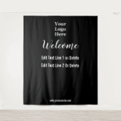 Tenture Modèle de texte de logo d'entreprise noir et blanc (Devant)