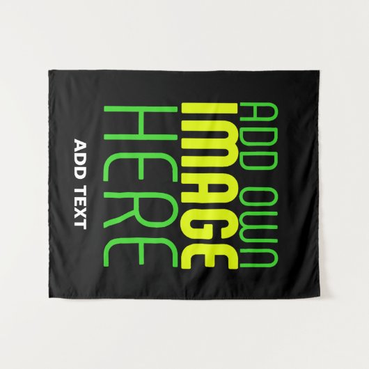 TENTURE MODÈLE DE TEXTE D'IMAGE NOIRE SIMPLE ET MODERNE (Devant (Horizontal))