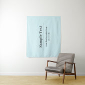 Tenture Modèle de texte simple et élégant | Bleu Clair (En situation)