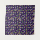 Tenture Modèle floral bleu (Devant)