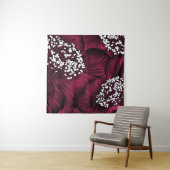 Tenture Modèle floral dessiné à la main avec fleurs de cam (En situation)