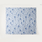 Tenture Modèle Floral Royal Bleu Rose (Devant (Horizontal))
