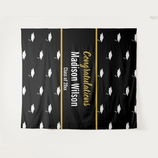 Tenture Modèle noir et blanc (Devant (Horizontal))