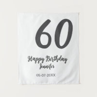 modèle noir pour 60e anniversaire ajouter nom date