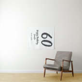 Tenture modèle noir pour 60e anniversaire ajouter nom date (En situation (horizontale))