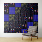 Tenture Modèle patchwork du 4 juillet - 4 juillet (En situation (horizontale))