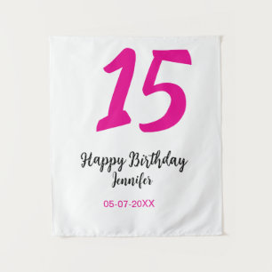 Tenture modèle rose quiencenera 15e anniversaire ajouter d