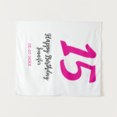 Tenture modèle rose quiencenera 15e anniversaire ajouter d (Devant (Horizontal))