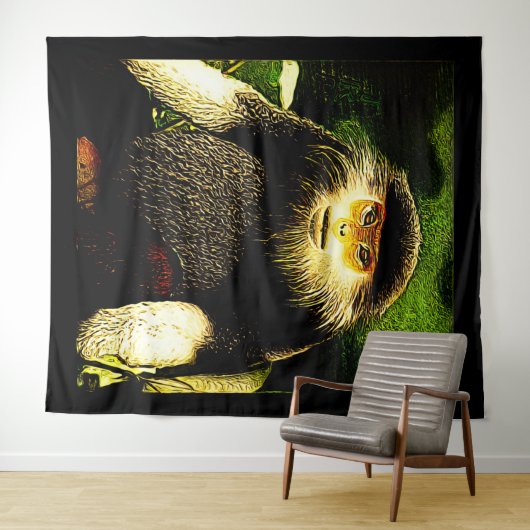 Tenture Modèles Primate : Douc à rayures rouges 01 (En situation (horizontale))