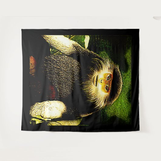 Tenture Modèles Primate : Douc à rayures rouges 01 (Devant (Horizontal))