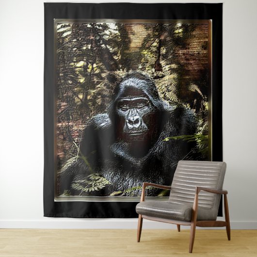 Tenture Modèles primates : Gorilla exceptionnelle 02 (En situation)