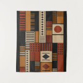 Tenture Modern Afrocentric Silhouette Terracotta Boho  (Devant)