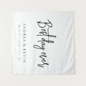 Tenture Modern Classy Wedding Best Day Ever Welcome Sign (Devant (Horizontal))