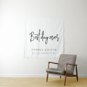 Tenture Modern Classy Wedding Best Day Ever Welcome Sign (En situation)