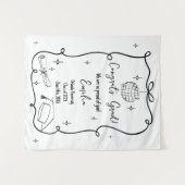 Tenture Modern doodle Graduation Welcome Sign (Devant (Horizontal))