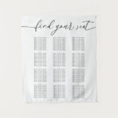 Tenture Modern Elegant Wedding Seating Chart for 12 Tables (Devant)