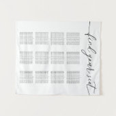 Tenture Modern Elegant Wedding Seating Chart for 12 Tables (Devant (Horizontal))