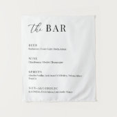 Tenture Modern Elegant Wedding The Bar Menu (Devant)