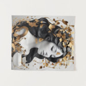 Tenture Modern Fantasy Art in Black and Gold  (Devant (Horizontal))