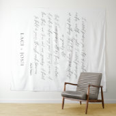 Tenture Modern Minimalist Script Wedding Ceremony Backdrop (En situation (horizontale))