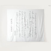 Tenture Modern Minimalist Script Wedding Ceremony Backdrop (Devant (Horizontal))