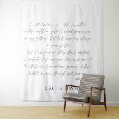 Tenture Modern Minimalist Script Wedding Ceremony Backdrop (En situation)