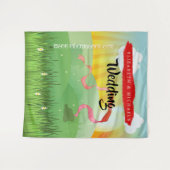 Tenture Modern Rustic Festival Wedfest Mariage Photo Prop (Devant (Horizontal))