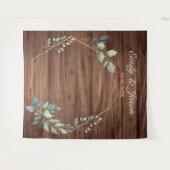 Tenture Modern Rustic Floral Wedding Backdrop (Devant (Horizontal))