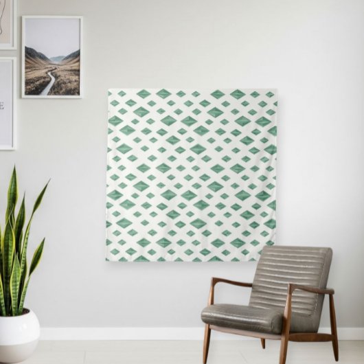 Tenture Modern Style Tapestry with Geometric Diamond Print